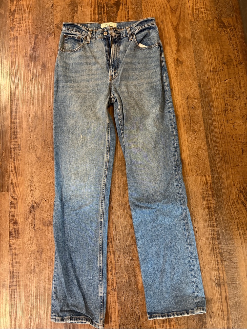 Abercrombie & Fitch Men's Light Blue Straight Jeans